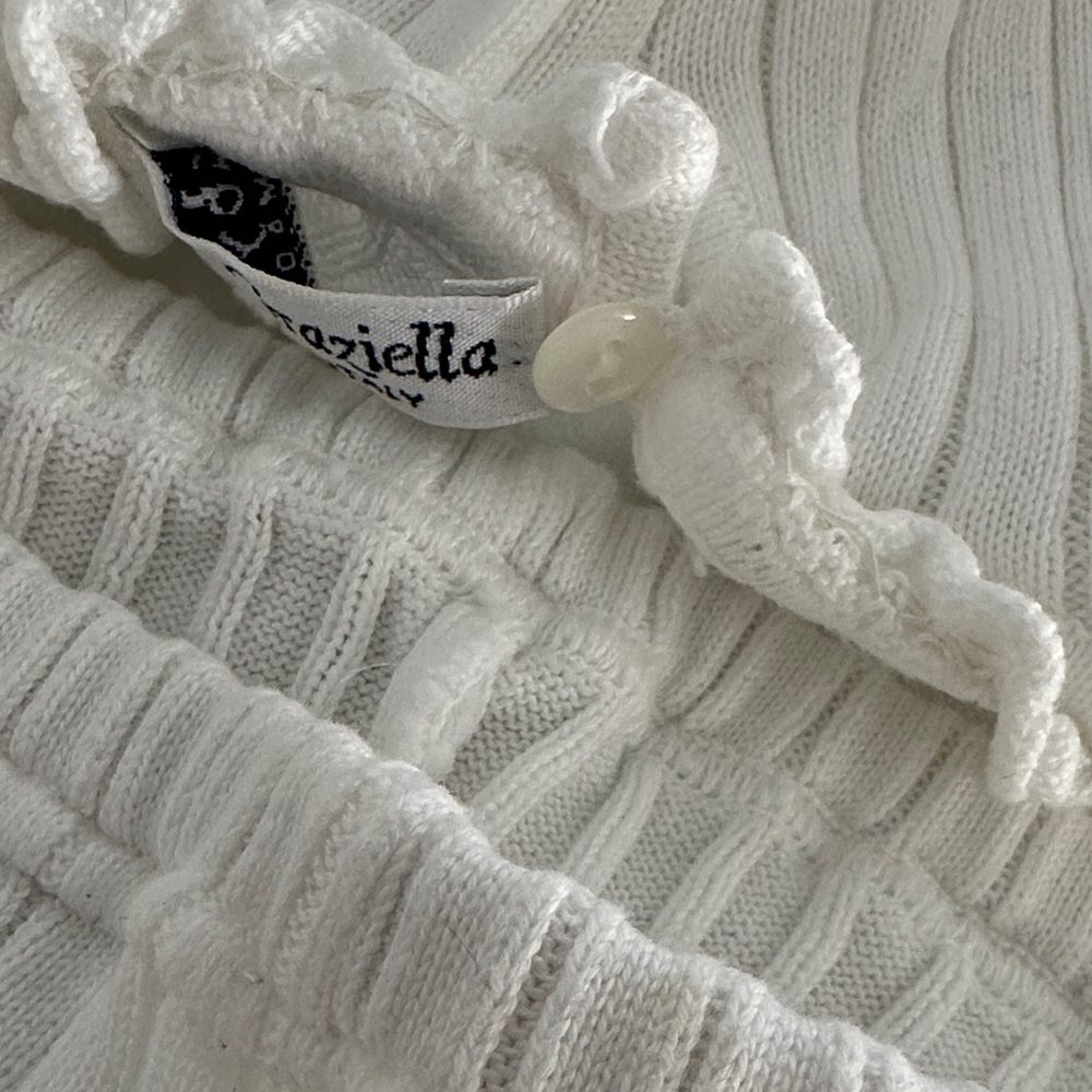 Baby Graziella White Kids cotton baby girls summer outfit 12m Italian couture - Picture 5 of 5